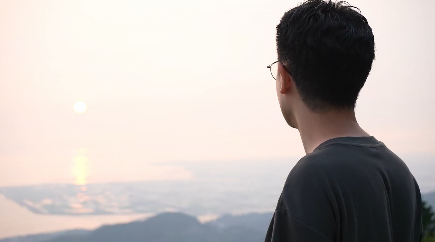 金剛山山頂より望む有明海